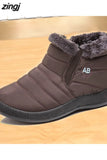 Boots Women Ankle Boots Cotton Fabric Femmes Bottes Plush Shoes Ladies Booties Waterproof Shoes Buty