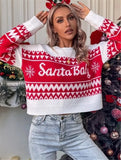 And Winter New Loose Simple Round Collar Knitted Knitted Christmas