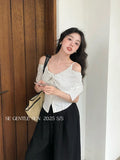 Xixi 2025 Summer New Korean Version Of Chic Temperament Short-Sleeved Simple Shirt Women's Top