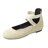New Shallow Mouth Loosened With Round Head Women's Shoes Flat And Dancing Mom Single Shoe
