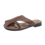 Red Fashion Soft-Soled Slippers Women's Summer Wear 2025 New Leisure Roman Beach Shoes Temperament Head