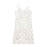 Zingj Desire Retro Print V-Neck Dress Female Summer 2024 New Floral Dress Women's