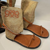 Summer New Word Drag Cool Boots Women Retro Western Cowboy Boots Trouser Boots Roman Cool Boots Pile