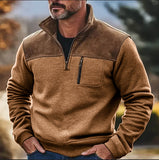 Version Of 2025 Men's Casual Coat Autumn And Winter Grip Velvet Knitwear Station Head-On Zipper