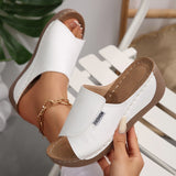 New Slope And Slippers Fashion Fish Mouth Cool Slippers Wearing Light Beach Women's Cool