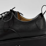 2025 Spring New Leather Shoes Men's Black British Style Versatile Round Head Square Head Big Head Overalls Leather Shoes