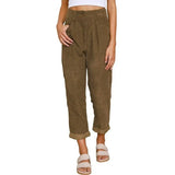 Autumn Casual Corduroy Pants Women's Loose Straight Loose Trousers for Women High Waist Pants New All-match