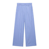 Women's Explosive Vertical Striped Waistcoat + Straight Trousers