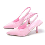 High-Heeled Sandals Baotou Behind The Empty Stumbling Stumbling New Shallow Tip Single-Shoe Fine Heel High