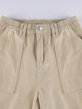Pocket Detail Straight Cargo Jeans- Outfit