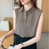 Women's Shirt Fashion Woman Blouse 2023 Female Clothing Sleeveless Womens Tops Elegant and Youth Woman Blouses OL