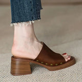 The Summer Of 2025, Thick And Thick And Anti-Slip Outside Wear Cool Drag French Rivet High And One-Word Drag Women