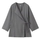 Women's INS Burst Linen And Cross-Coat Fashion Trousers