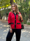 Autumn And Winter New Small Fragrant Coat Casual Crash V-Neck Knitted Cardigan Long-Sleeved Set