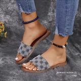 Cloth Embroidered Slippers Women Wearing Light Beach Cool