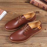 Zingj New Men's Casual Leather Shoes Large Size Board Shoes Business Casual Men's Shoes