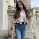 New Women's Short Cut Wind Coat Jacket Jacket Female