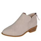 Coarse And Short-Skinned Boots Women's Sharp Tips And Zippered Velvet And Ankle Boots Women's Martin