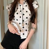 And Summer Basic Solid Color Dark V Buckle T-Shirt Top Bow Texture Texture To Close The Waist Design Spice Girls Shirt