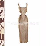 Summer New Sleek Hot Stamped Breast Slings Long Skirt Elastic Bandage Skirt Buns Fashion Women's