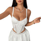 New Lace Splicing Tie With Bow Sexy Babes Sling Suit