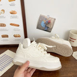 Fufu With Skirt Small White Shoes Women 2025 New Spring Chic Shoes Thick-Soled Casual