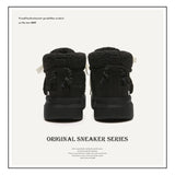 Shoes Winter Thick Soles Plus Velvet Outdoor Cotton Shoes Short Cylinders Snow Boots Men And Women The Same Black Martin