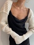 Knitted Cardigans Women Long Sleeve Crop Top Autumn Fashion Casual Sweater Sexy Streetwear Outerwear Female