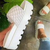 Cake Slippers Women's 2025 Spring And Summer New Thick-Bottomed Flat Sandals Wish Ladies