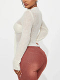 Front Breast Bow Kinetic Sweater With Sexy Body-Renovation Hottie Light Ripe Wind Pure