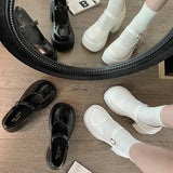 Zingj Simple Leather Face High Heels Female 2023 Spring And Autumn New Thick With High Foreign Style Model Single Shoes Ins