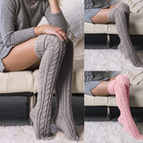 Zingj Selling Autumn And Winter Fashion Twist Knitting In The Long Tube Over The Knee Pile Pile Wool Socks For
