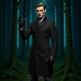 2025 Autumn And Winter With Lining Burst Single Hairs, The Coat Man Thickths The Double Clasp Of The