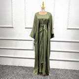 Cotton Blend Cool Solid Color Three-piece