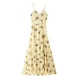 Women's Explosive French Sling Print V-Neck Sleeveless Sling