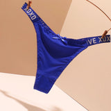 Thong Trousers Women's Letter Ice Silk Without Trace 2025 New Sports Fitness Trousers Bow Shorts