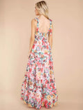 Zingj Summer New Women's Temperament Elegant One Word Collar Flower Halter Dress