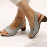 Women's Large Code 2025 Summer New Fish Mouth Clip Beach High Heel Buckle Buckle Women's