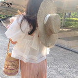 Women Korean Style Summer Newest Simple Sweet Girls Leisure Elegant Sexy Female Clothing Loose All-match Fashion