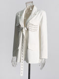 White Temperament Blazer Women's Autumn And Winter 2025 New Small Casual Loose Korean