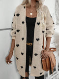 Love Knitted Shirt Fashion Casual Sweater Coat