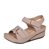 2025 Large-Size Casual Fish Mouth Sandals Roman Wind Sandals Women Wear Magic Sticky Slopes And Sports