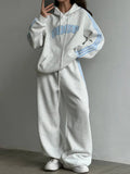 Jacket Set High Street Cuffs Hair Printing Lazy Wind Loose Leisure Trend Feeling
