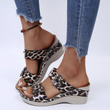 New Large-Size Women's Sandals Thick-Soled Flowers Snake-Snake Sandals Large-Size Women's