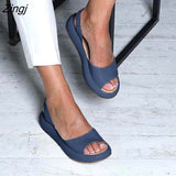 Women Sandals Flops Fashion Rome Slip-On Breathable Non-slip Shoes Woman Slides Solid Casual Female 2023
