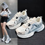 Old Dad Shoes Women 2025 Autumn And Winter New Mesh Breathable Low-Help Shoes Korean Version Of High-Heeled Casual Sports