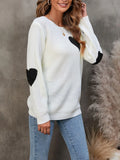 And Winter New Round Collar Solid Color Small Love Jacket Loose Sweater Knitted Shirt