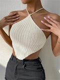Neck Knitted Vest Design Sweater Wrapped