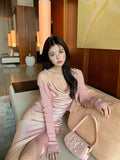 Xixi 2025 Spring And Summer New High Waisted Shang Noodle Sling Dress High-End Long Dress Women