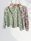 Zingj Waxy Thick Color Knit Cardigan Autumn New Seahorse Hair Short Sweater Coat Small Jacket Sweet